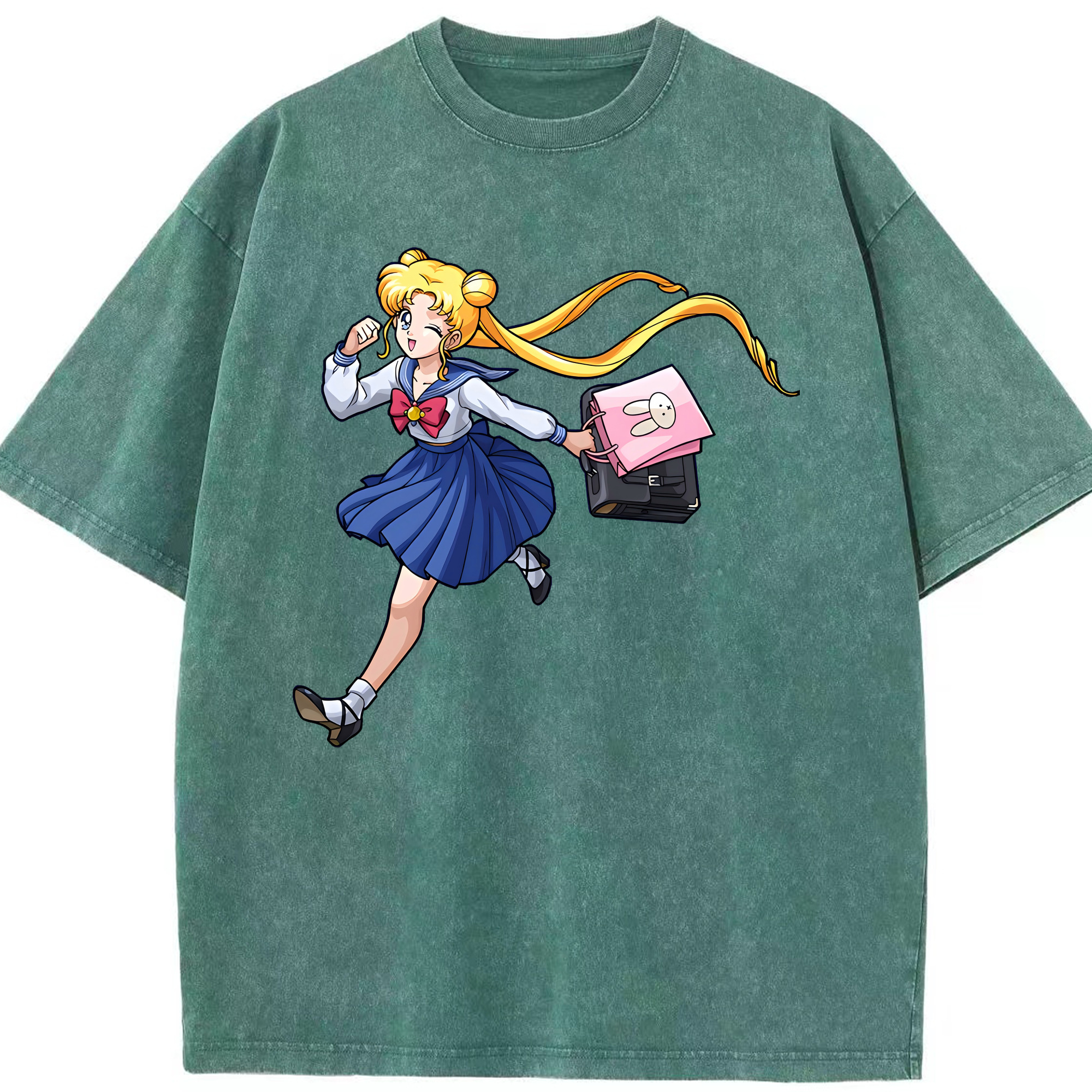 （画像用） 美少女戦士セーラームーン 愛野 美奈子 あいの みなこ Sailor Moon Aino Minako 綿100% ヴィンテージ風 半袖Tシャツ（フロントプリント）